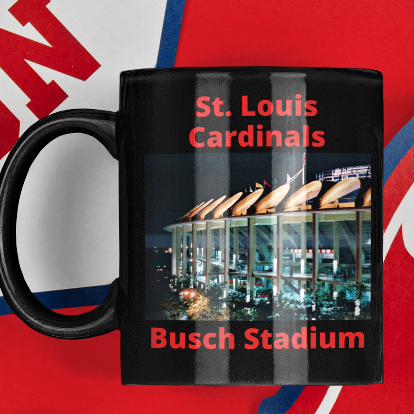 St Louis Cardinals baseball, Busch stadium, fan, coffee mug, collectible souvenir