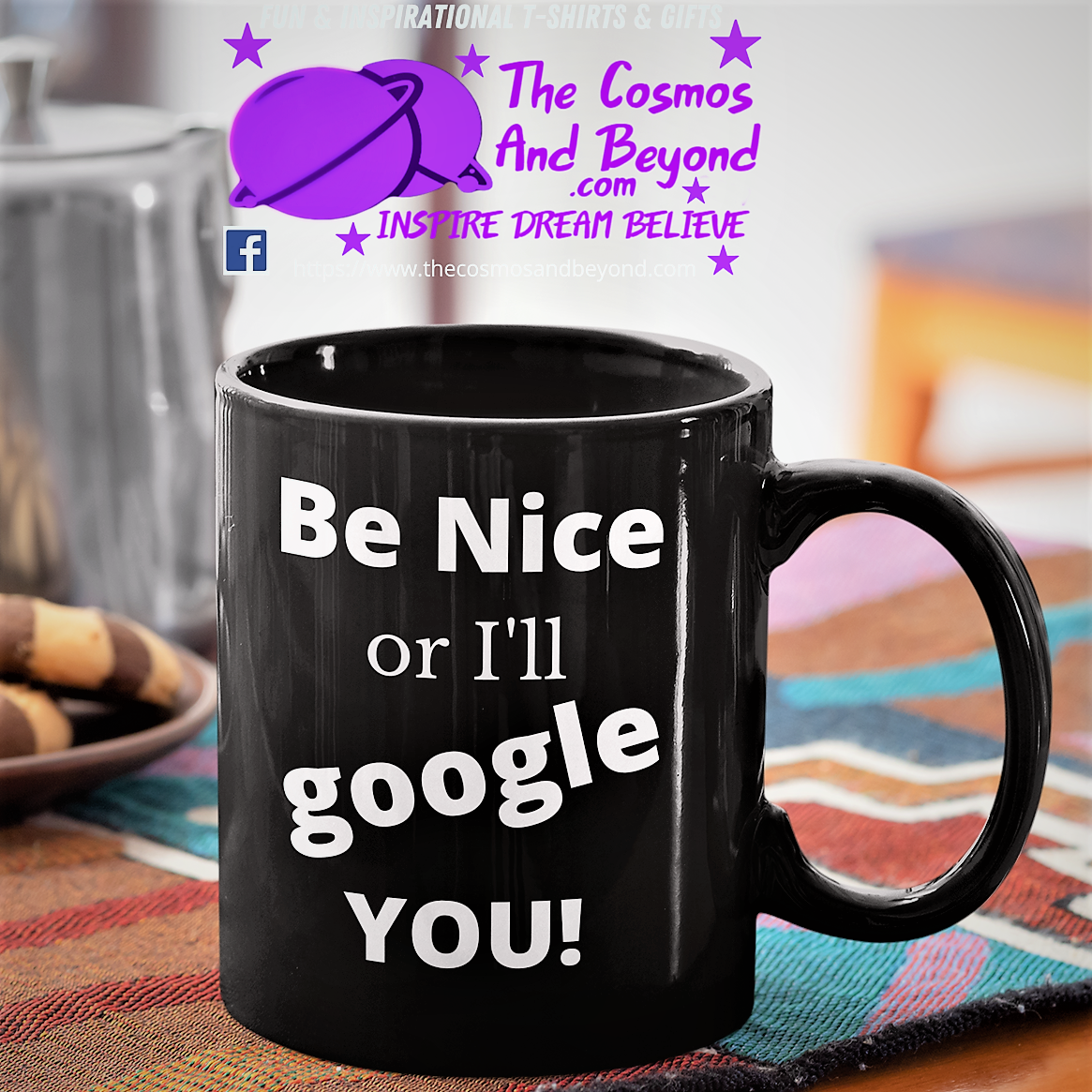 be nice or I'll google you coffee mug, funny sarcasm, mug for work, workplace coffee