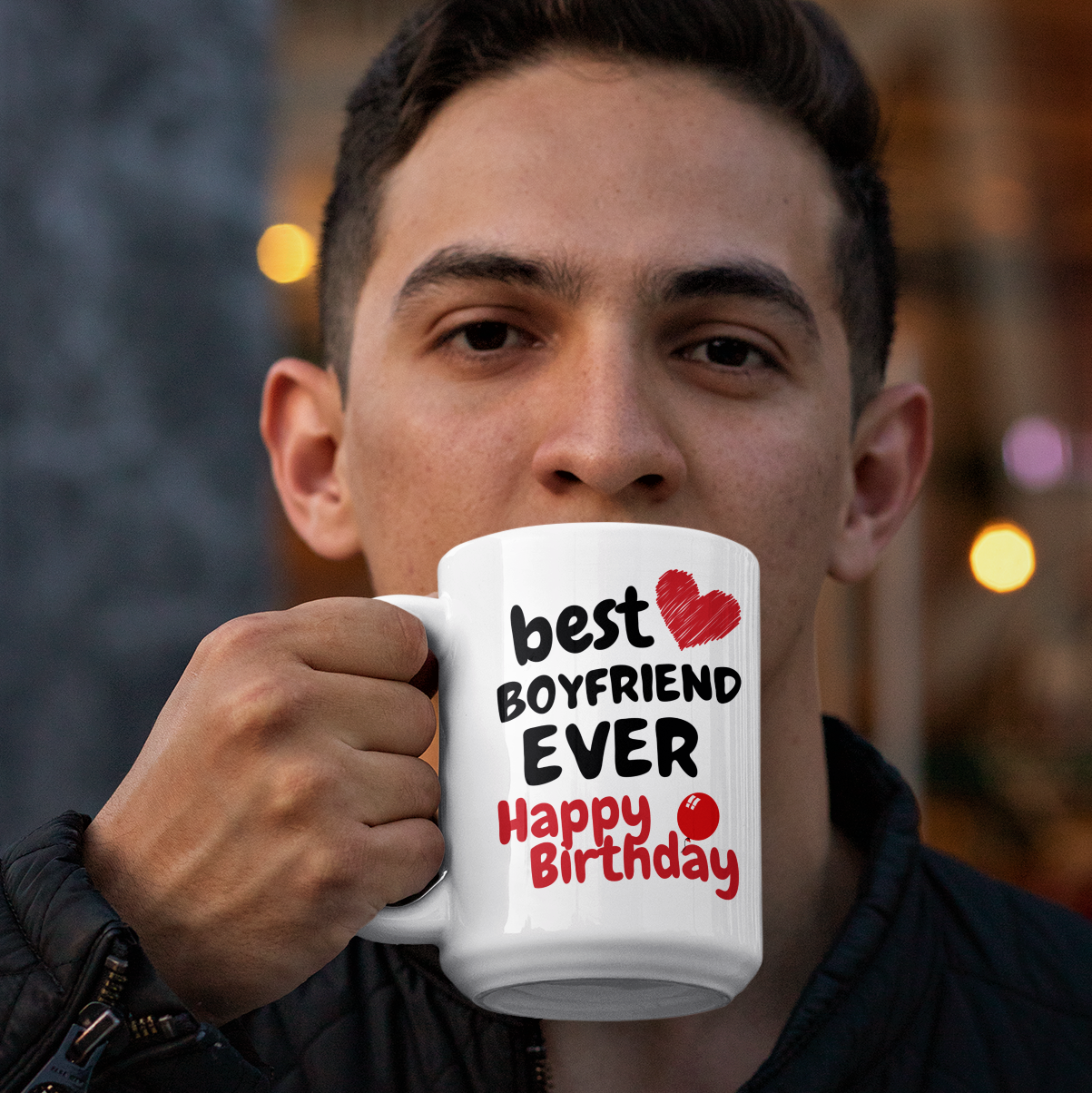 Gift Mug : Luckiest Guy Boyfriend Funny Dating Valentines Day Humor  Romantic For | eBay