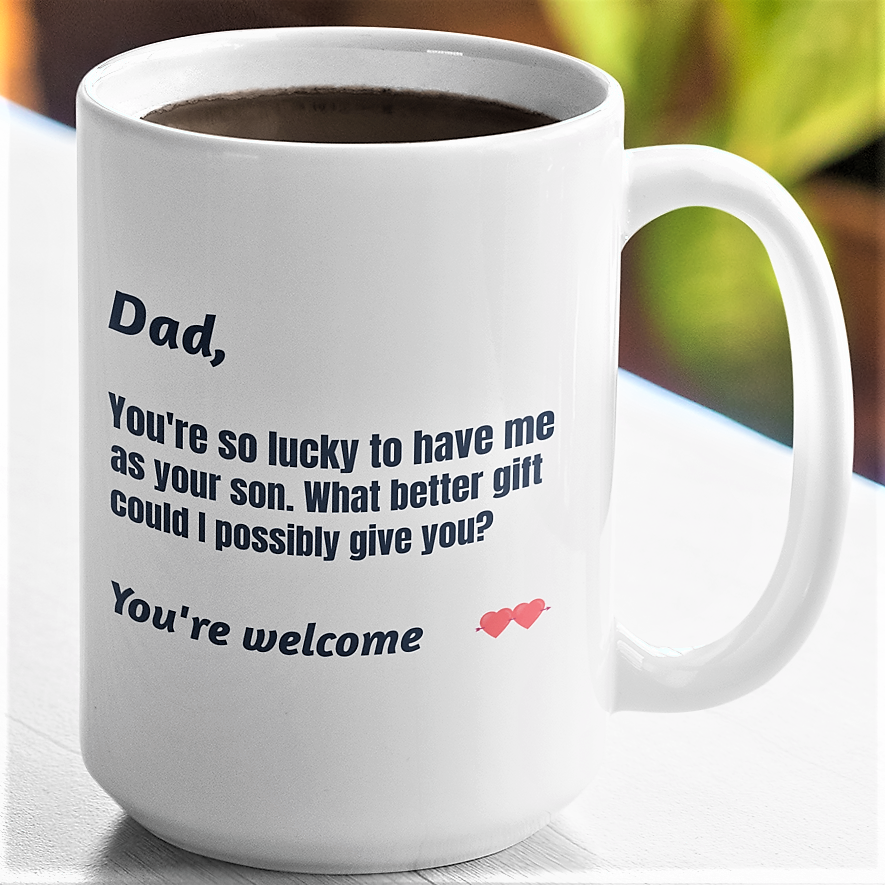 coffee mug for dad from son, christmas gift for dad, dad from son present