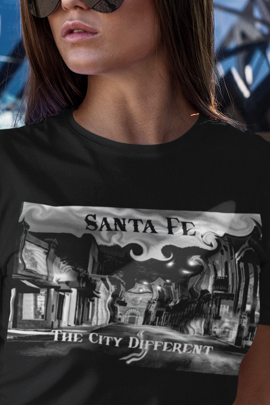 Santa Fe The City Different Art t shirt New Mexico