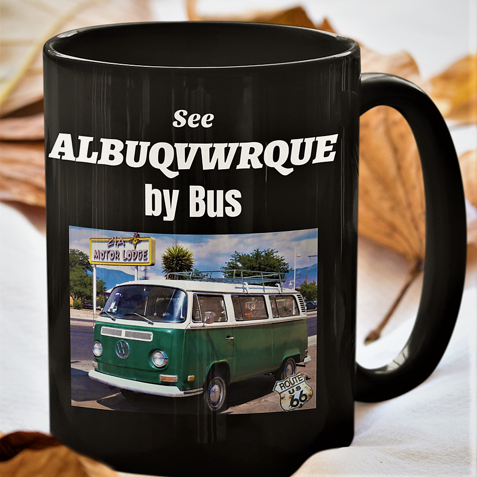albuquerque NM volkswagen coffee mug, New Mexico coffee, VW lover gift