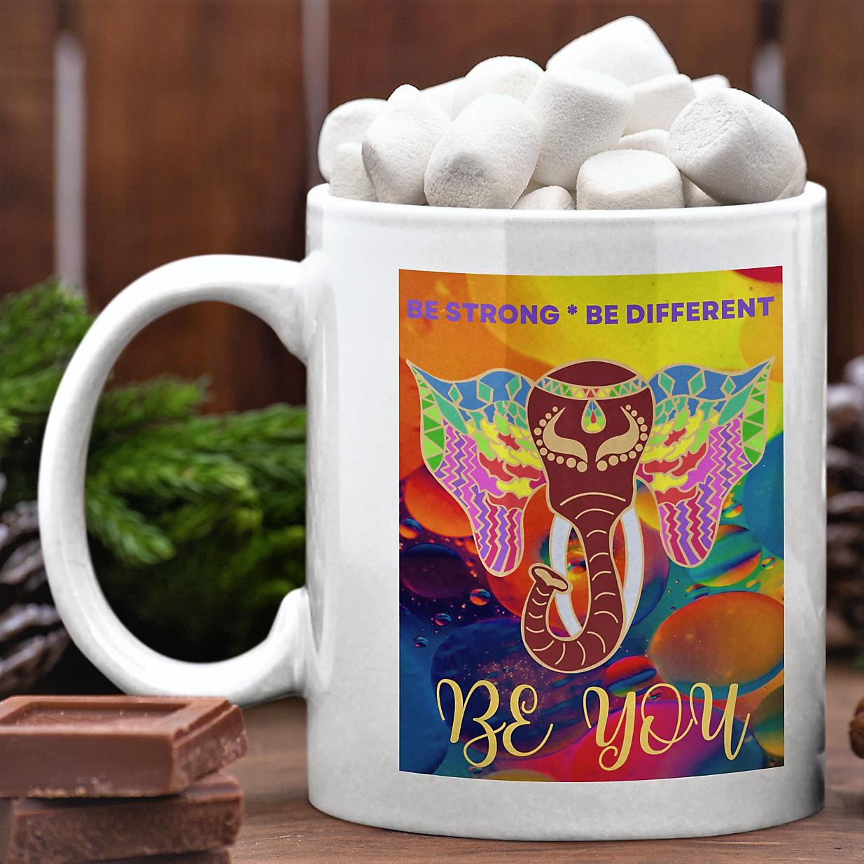 elephant lovers gift, inspirational coffee mug,  lgbtq community, gay pride parade