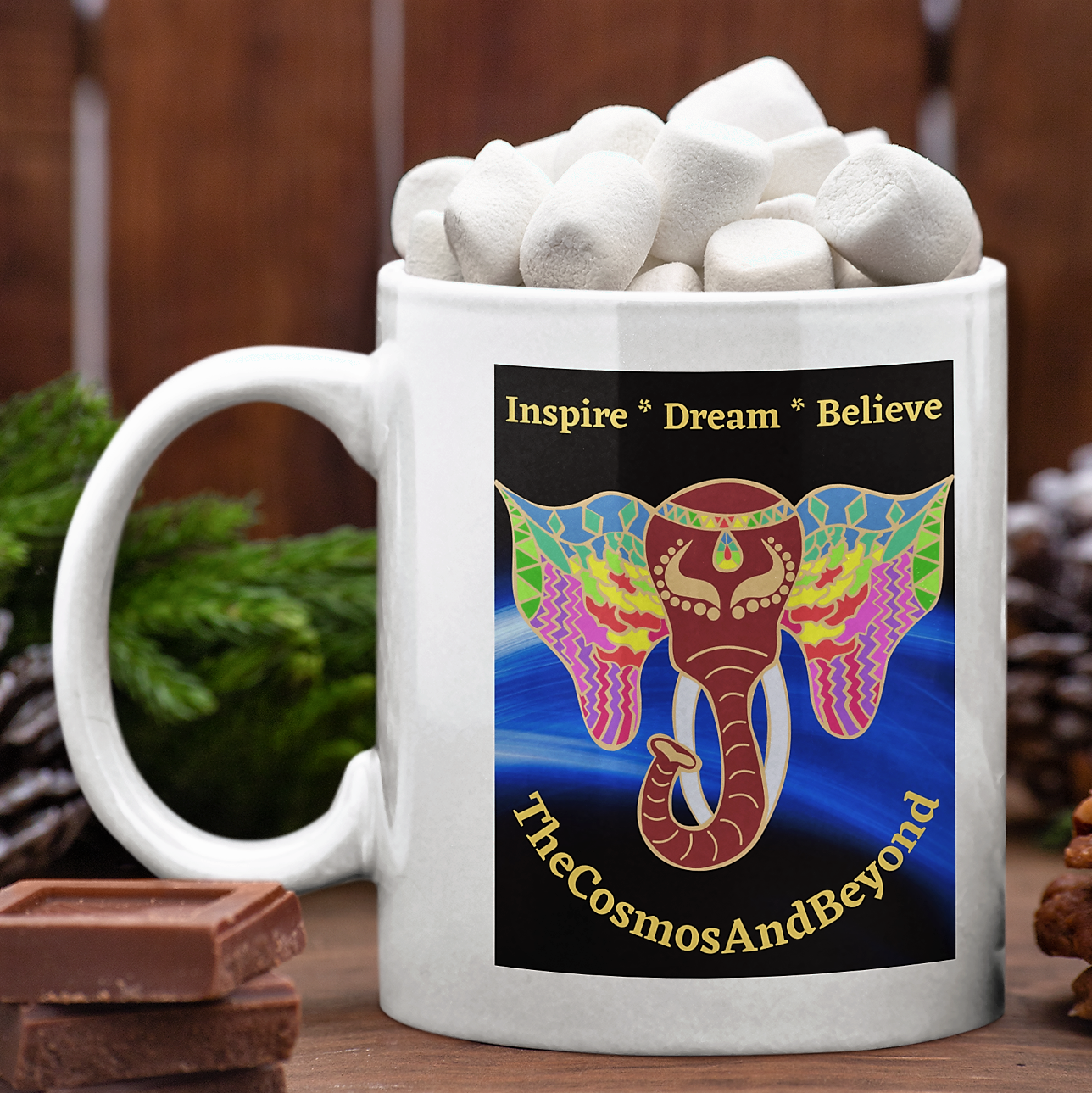 colorful elephant coffee mug, elephant lovers gift, Christmas gift for elephant, india elephant