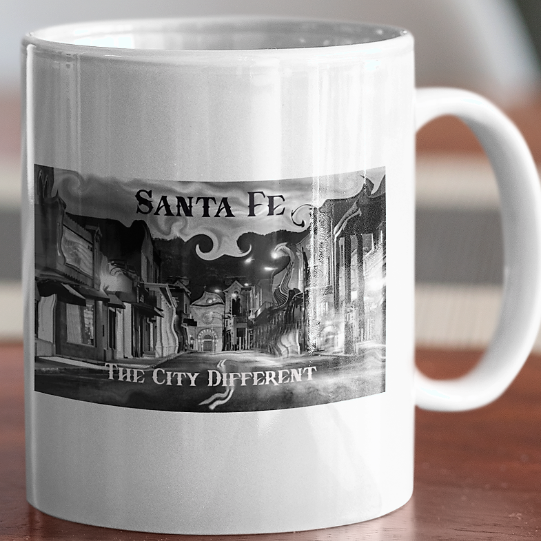 Santa Fe New Mexico The City Different unique gift idea souvenir with The Cathedral Basilica of St. Francis of Assisi