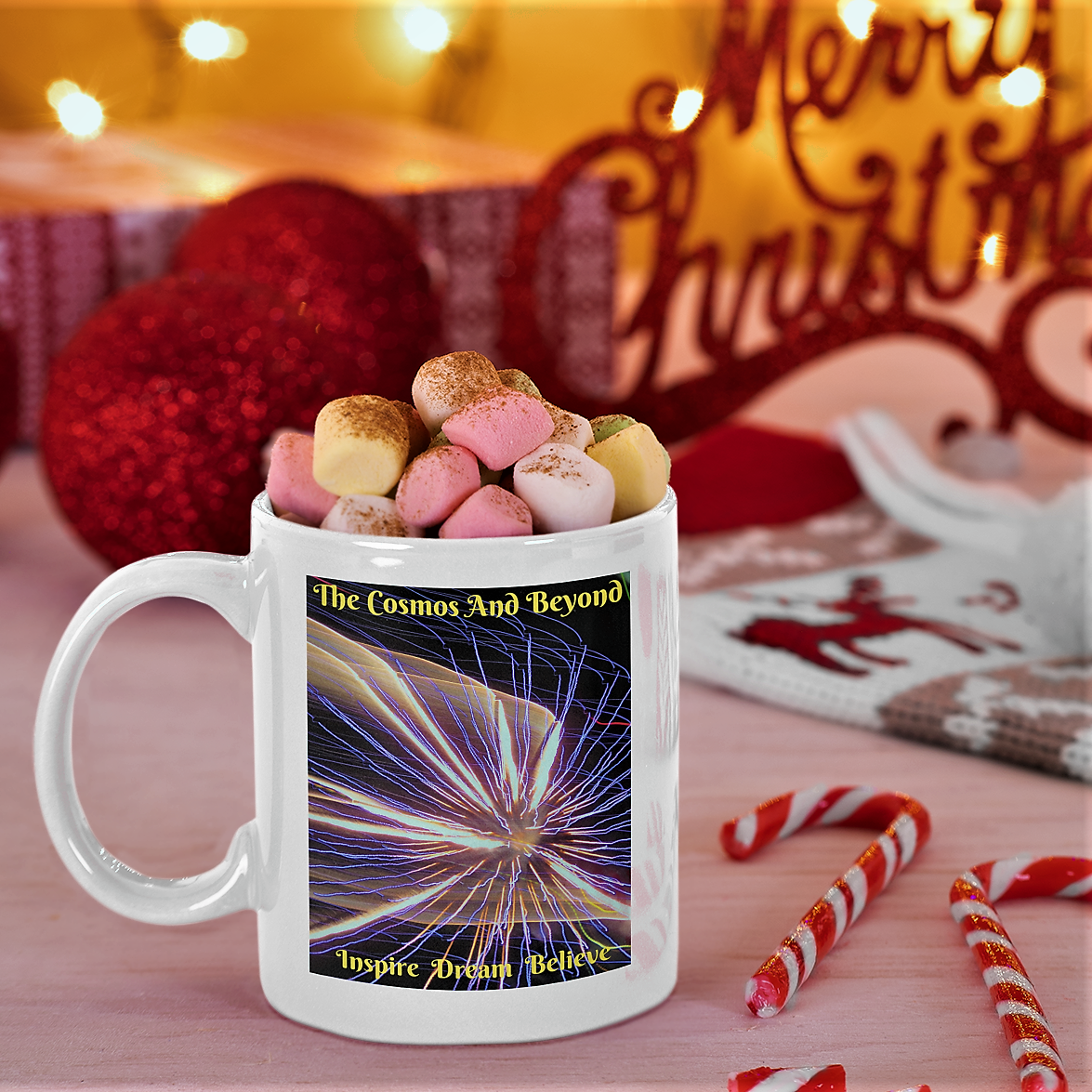 unique Christmas gift, the cosmos present, outer space, alien spaceship, inspirational gift