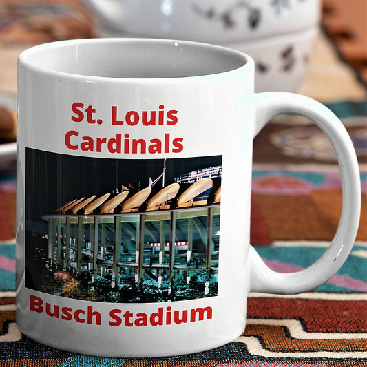 St Louis Cardinals baseball, Busch stadium, coffee mug, collectible souvenir