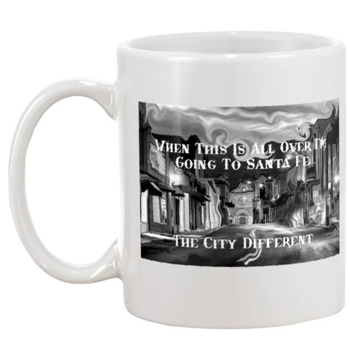 Santa Fe Plaza New Mexico cool coffee cup the city different