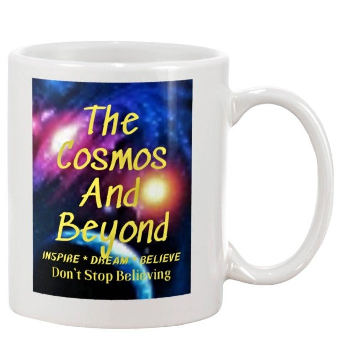 the cosmos and beyond coffee lovers mug, space gift, Christmas gift mug, astronauts gift, inspirational message