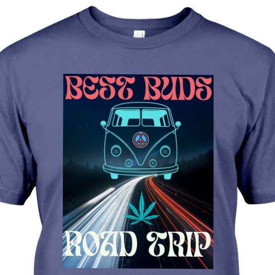 Best Buds Road Trip VW Volkswagen Bus t-shirt