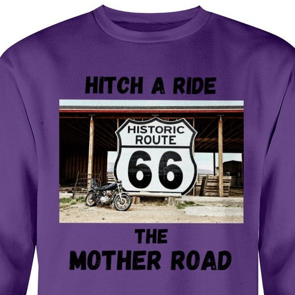Hitch A Ride Route 66 t-shirt souvenir attractions, The Mother Road tee, Route 66 sweatshirt, views on Route 66 lover, hitchhikers, hitchhiking, riding Route 66