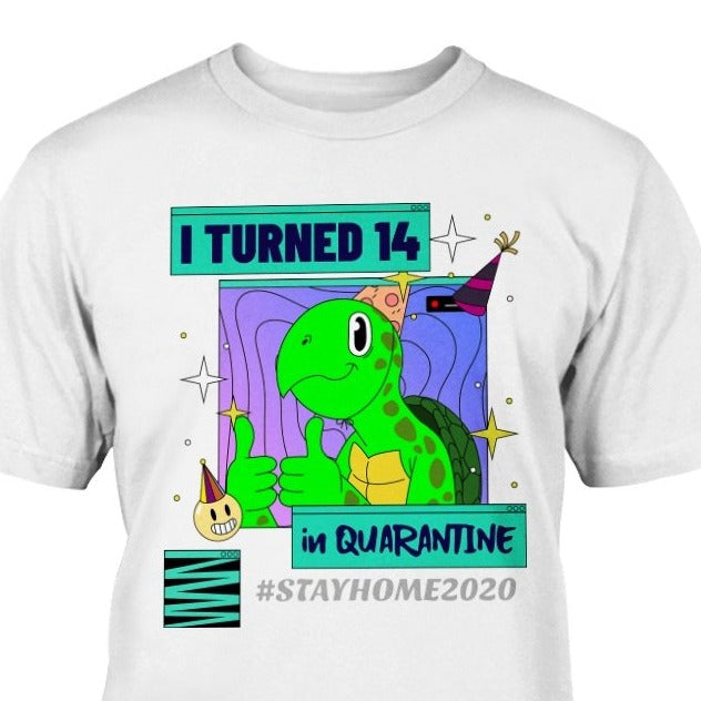 14th birthday turtle t-shirt tee