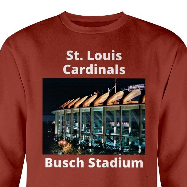 St. Louis Cardinals Baseball Old Busch Stadium Crewneck Sweatshirt