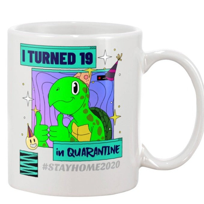19th birthday gift i love turtles quarantine 2020 coffee mug 