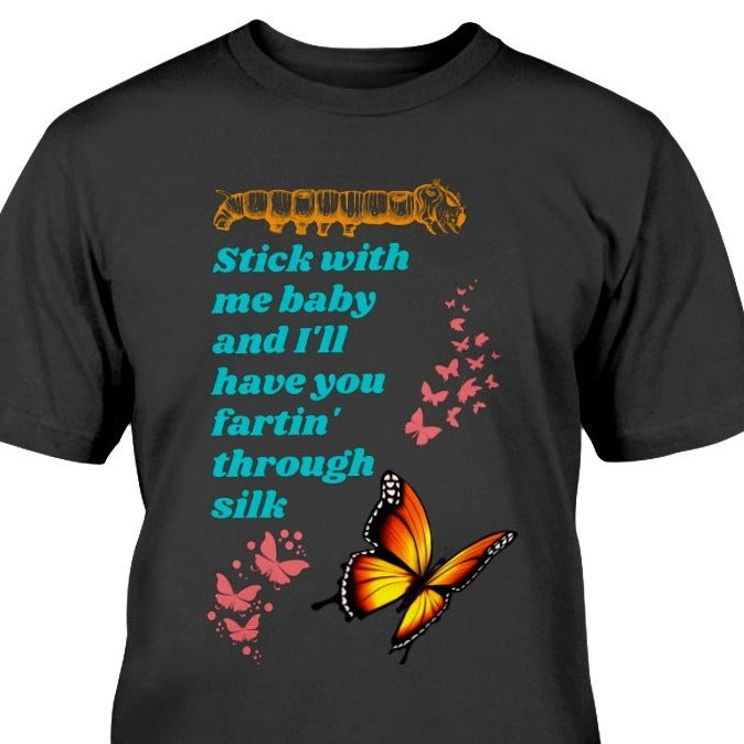 butterfly t-shirt stick with me baby