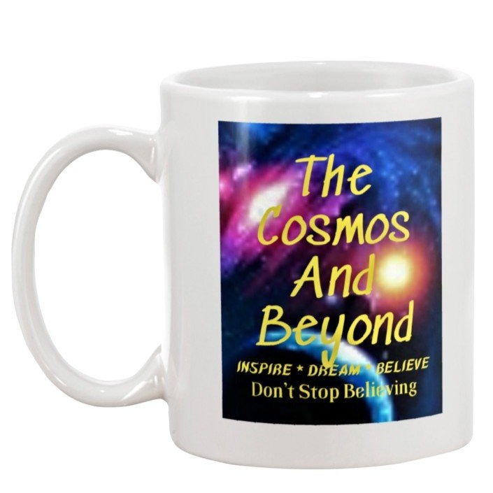 the cosmos and beyond christmas gift, coffee lovers gift, inspirational message mug