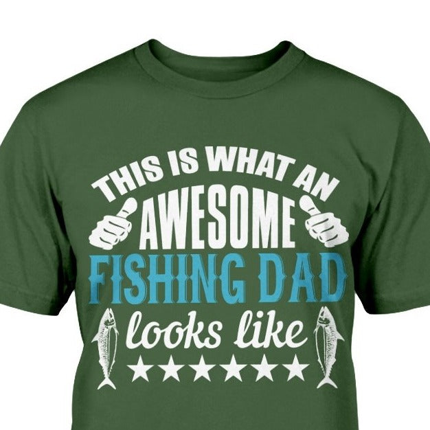 father's day gift for dad fishing fun tshirt