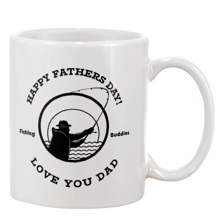 father's day gift for dad fishing fun coffee mug