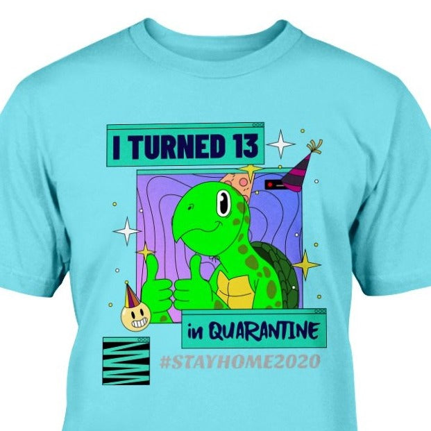 happy birthday turtle quarantine t-shirt gift