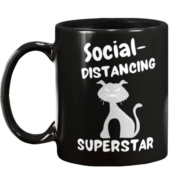 cat coffee mug social distancing quarantine