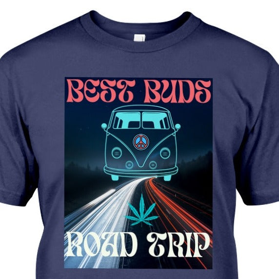 Best Buds Road Trip VW Volkswagen Bus t-shirt