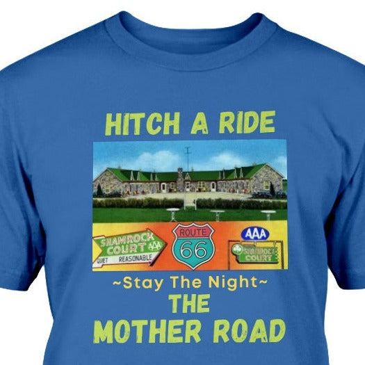 Route 66 t-shirt, The Mother Road, Shamrock Court