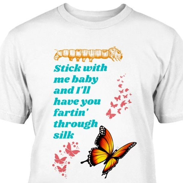 t shirt with butterflies funny