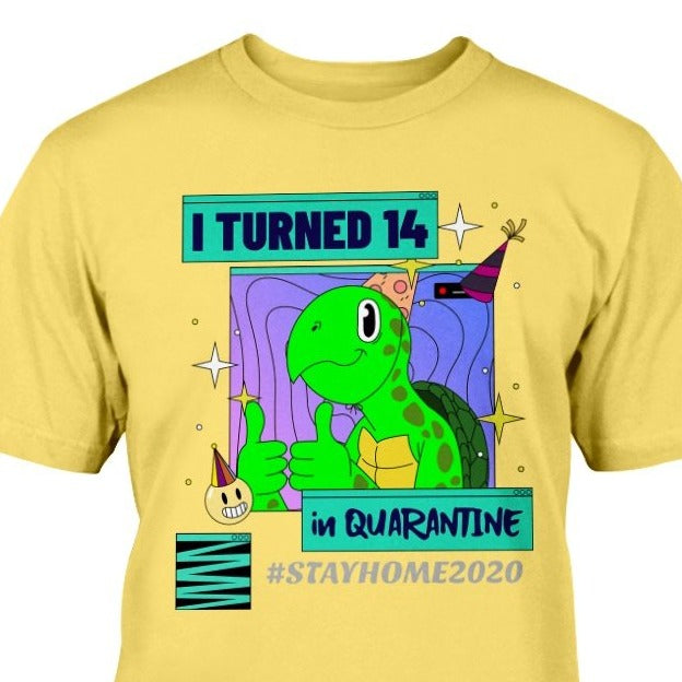 turtle t-shirt birthday yellow unique gift