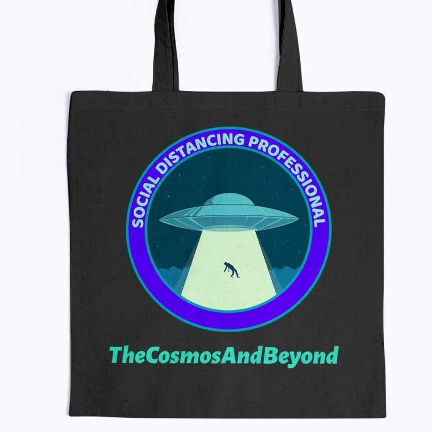 SOCIAL DISTANCING PROFESSIONAL TheCosmosAndBeyond spaceship Canvas Tote