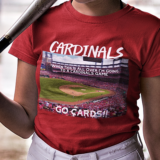St Louis Cardinals t shirt GO CARDS!! T-shirt Fun gift Busch Stadium – The  Cosmos and Beyond