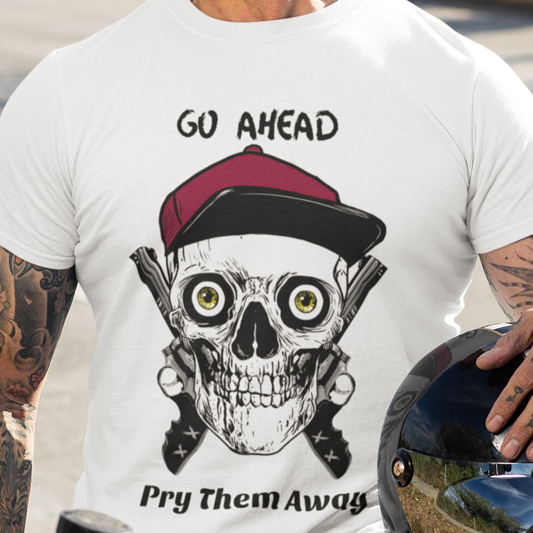 skull and guns motorcycle t shirt harley davidson