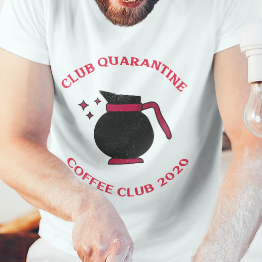 funny t shirt quarantine coffee club 2020 t-shirt