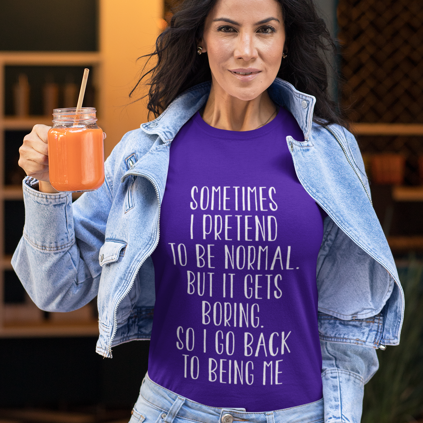 sometimes i pretend to be normal but it gets boring so i go back to being me t-shirt